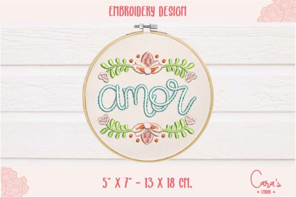 Amor: A Thoughtful Valentine’s Embroidery Design for Small Shops