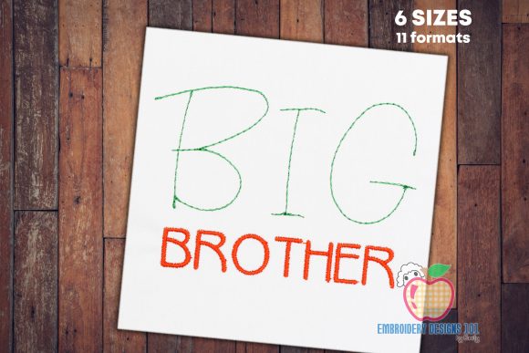 Big Brother Text Quick Stitch