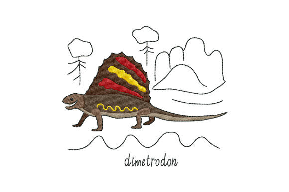 Cute Dinosaur Dimetrodon