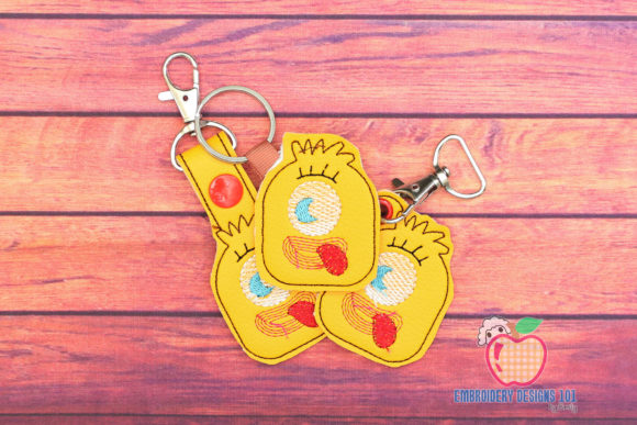Funny Hairy Monster ITH KeyFob Snaptab