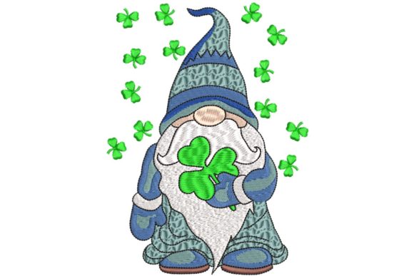 Gnome St Patrick Embroidery Design