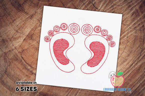 Newborn Baby Feet Quick Stitch