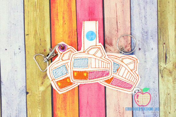 Retro Tram Style Keyfob Keychain ITH