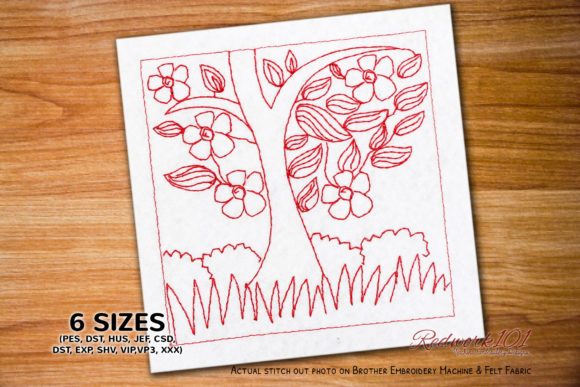 Tree Lineart: A Refined Forest Embroidery Design